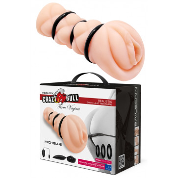 Мастурбатор с вибрацией CRAZY BULL - MICHELLE Vagina Vibration, BM-009153ZH