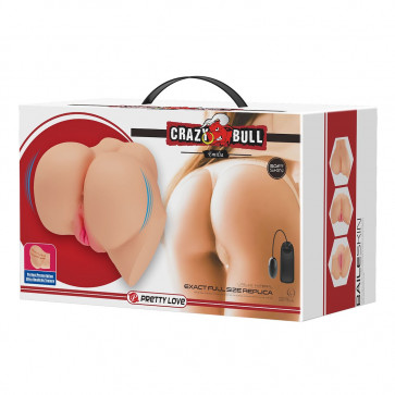 Мастурбатор вагина-анус с вибрацией Crazy Bull - Emilia soft skin, BM-009245Z