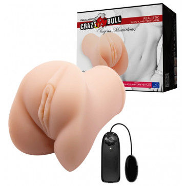Мастурбатор-вагина Crazy Bull - Violet realistic vagina vibration, BM-009145