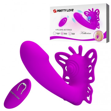 Мультифункциональный вибростимулятор на пульте управления Pretty Love Katherine Violet, BI-014849W