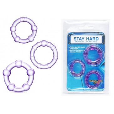 Набор эрекционных колец Stay hard, CN-330300012 Purple