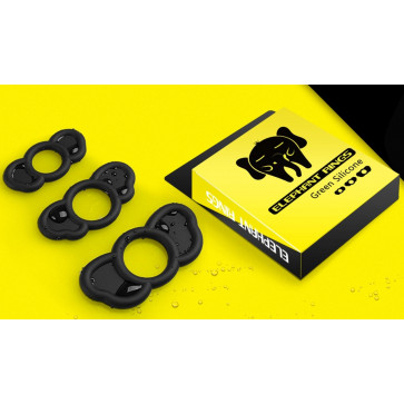 Набор из 3 шт силиконовых эрекционных колец Elephant rings, BS6000026