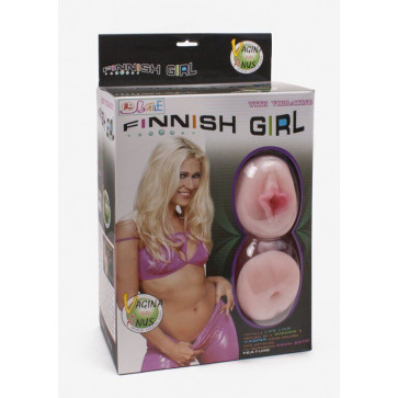 Надувная кукла Finish Girl с вставкой из киберкожи и вибростимуляцией. BM-00032