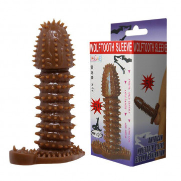 Насадка - презерватив BI-016005-0902S ( коричневая )