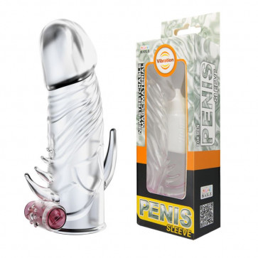 Насадка-презерватив "Penis Sleeve" с вибрацией BI-010045Z-2