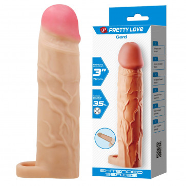 Удлиняющая насадка презерватив Pretty Love - Gerd 3" Flash, BI-026258