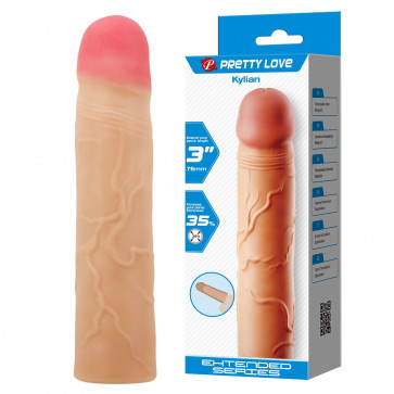 Удлиняющая насадка презерватив Pretty Love - Kylian 3" Flash, BI-026257