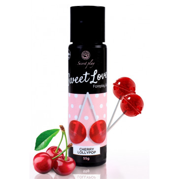 Гель для орального секса Secret Play - Sweet Love Cherry Lollipop Gel, 60 ml