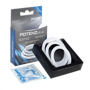 Эрекционные кольца - POTENZplus, transparent, Mix S, M, L, 3 шт.