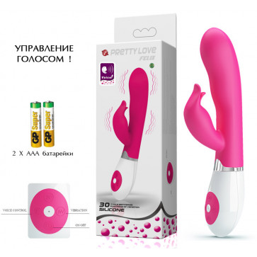 Hi-tech вібратор - Voice control, 30 function of vibration, 100% silicone, 2AAA batteries