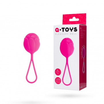 Вагинальный шарик Toyfa A-Toys, силикон, розовый, ø 3,5 см