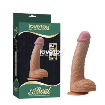 Фалоімітатор з мошонкою - Real Extreme Extra Girth Dildo