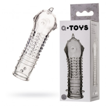 Насадка на пенис Toyfa A-Toys, TPR, Прозрачный, 14,7 см