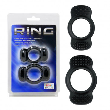 Эрекционнные кольца - Ring Set Black, 2 шт.