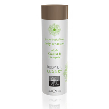 Масажне масло - Shiatsu Body Oil Edible Kokosnuss / Ananas, 75 мл