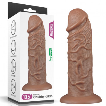 Фаллоимитатор - LoveToy 10.5'' Realistic Chubby Dildo Flesh