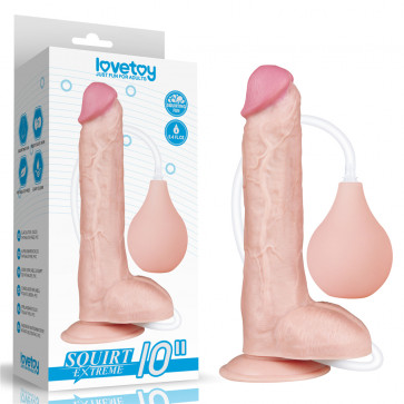 Фаллоимитатор - LoveToy 10'' Squirt Extreme Dildo Flesh