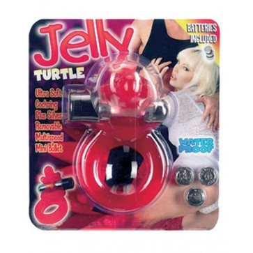 Эрекционное кольцо - Jelly Turtle Cockring, красный