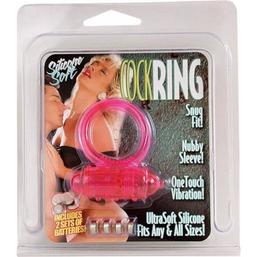 Эрекционное кольцо - Vibrating Cockring Silicone, розовый