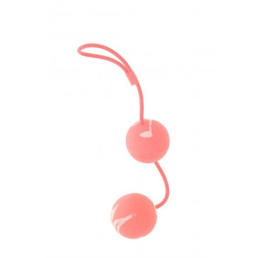 Вагинальные шарики - Marbilized Duo Balls, розовый