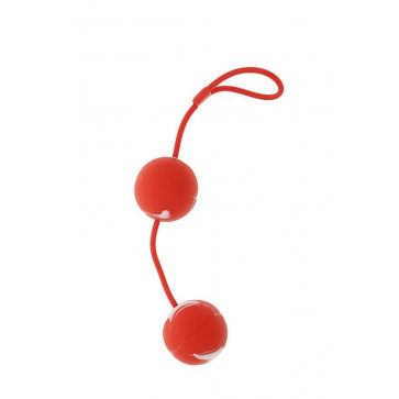 Вагинальные шарики - Marbilized Duo Balls, красный