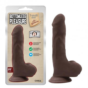 Фалоімітатор - T-skin ReaL Bottomless Pleasure Brown