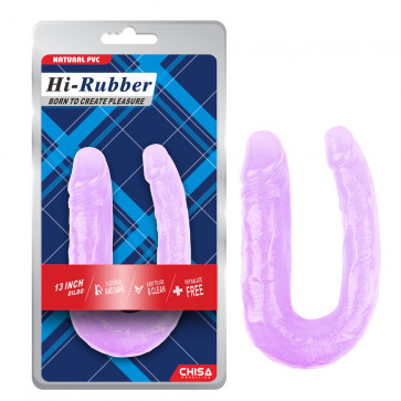 Двосторонній фалоімітатор - Hi-Rubber 13" Double Dildo Purple