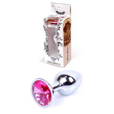 Анальная пробка - Jewellery Silver Plug Pink