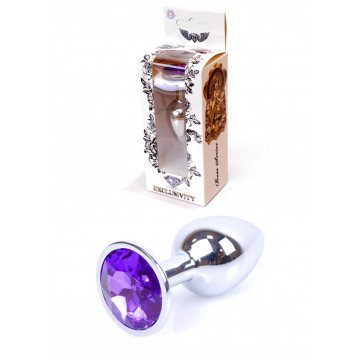 Анальная пробка - Jewellery Silver Plug Purple