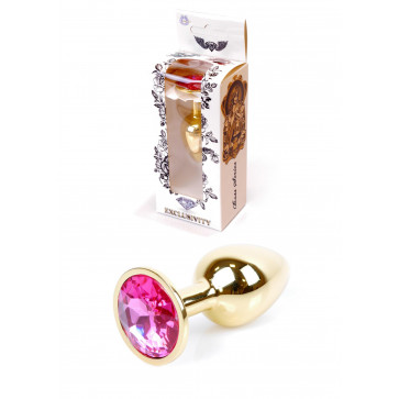 Анальная пробка - Jewellery Gold Plug Pink