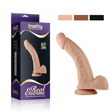 Фалоімітатор - 8.5" Фалоімітатор - Real Extreme Dildo Vibrating Flesh