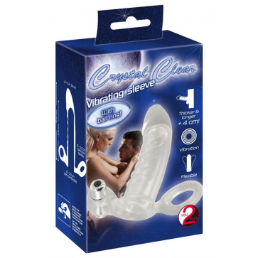 Насадка - Crystal Clear Vibrating Sleeve