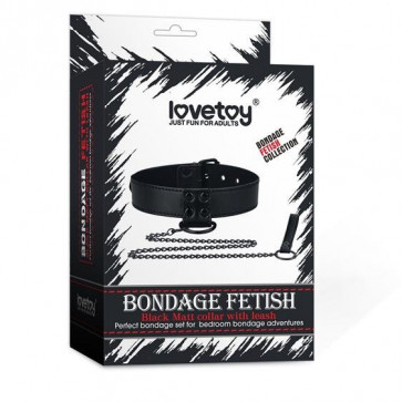Нашийник з повідком - Collar With Leash Black