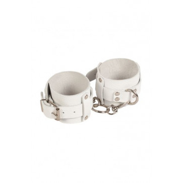 Наручники Leather Dominant Hand Cuffs, WHITE