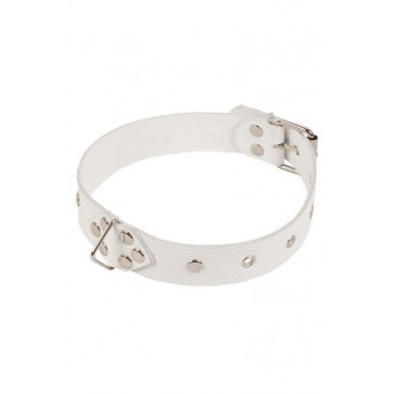 Нашийник Leather Restraints Collar, WHITE
