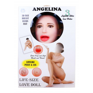 Надувна секс-лялька з вібрацією - Angelina 3D