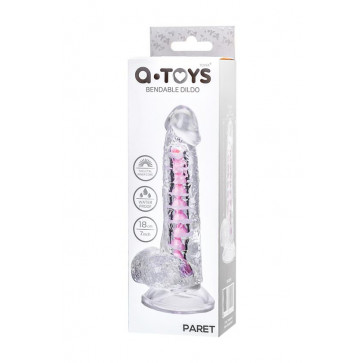 Фалоімітатор - Flexible dildo A-Toys Paret, transparent, 18 cm