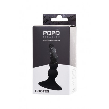Анальна пробка - POPO Pleasure by TOYFA Boots, silicone, black, 10 cm, O 2.5 cm
