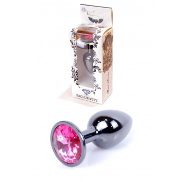 Анальна пробка - Jewellery Dark Silver PLUG Pink