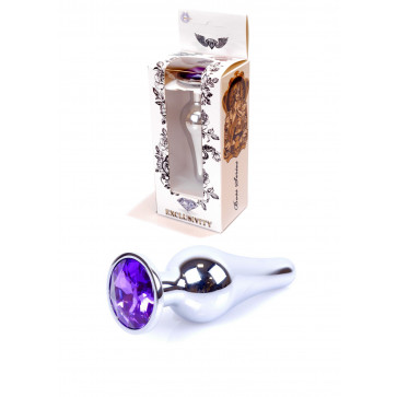 Анальна пробка - Jewellery Silver BUTT PLUG Purple