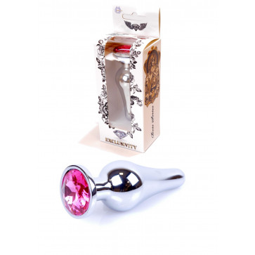 Анальна пробка - Jewellery Silver BUTT PLUG Pink