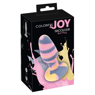 Анальна пробка - Coloгful Joy Triple Colour Butt Plug
