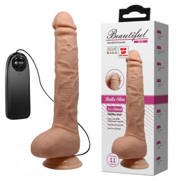 Вібратор - Beautiful Encounter Dick Vibrator Flesh, 28 см