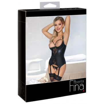 Комплект білизни - 2633035 Suspender shirt - Black