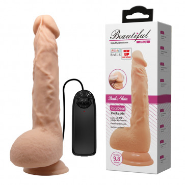 Реалістичний вібратор - Beautiful Encounter Jason Vibrator Flesh, 25 см