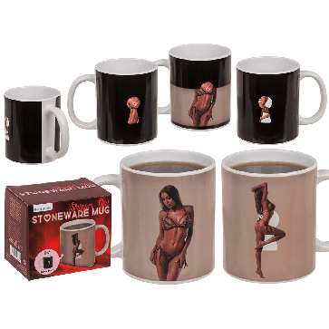 Чашка з термоефектом Stoneware Mug Stripper Girl