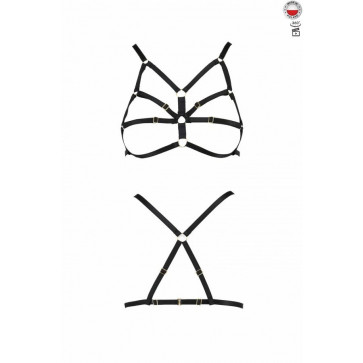 Бюстгальтер-стрепы ARMANDA BRA black XXL/XXXL - Passion Exclusive