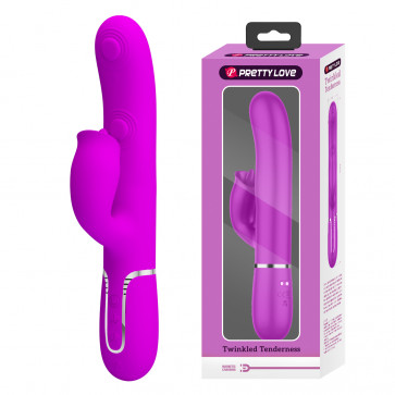 Пульсатор с клиторальным стимулятором серии Pretty Love - Gigi Purple 7 thumping functions 7 licking modes, BW-500035