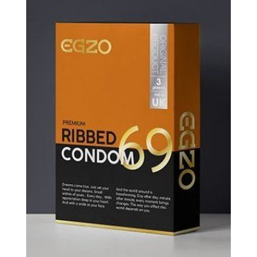 Ребристые презервативы EGZO "Ribbed" №3