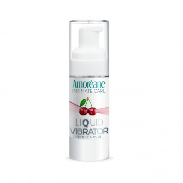 Лубрикант с эффектом вибрации Amoreane Med Liquid Vibrator Cherry (30 мл)